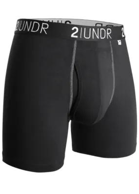 2 UNDR Swing Shift 6 Inch Boxer Brief | Black and Grey
