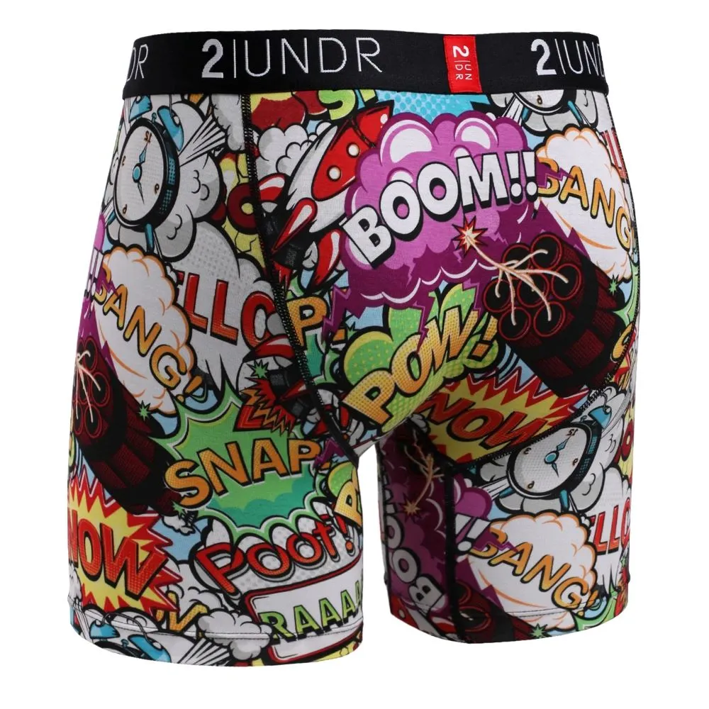 '2UNDR' Men's Swing Shift 6" Boxer Brief - Boom Time