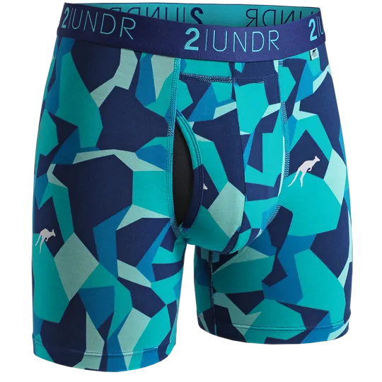 2UNDR Swing Shift 6" Boxer Brief - Water Camo