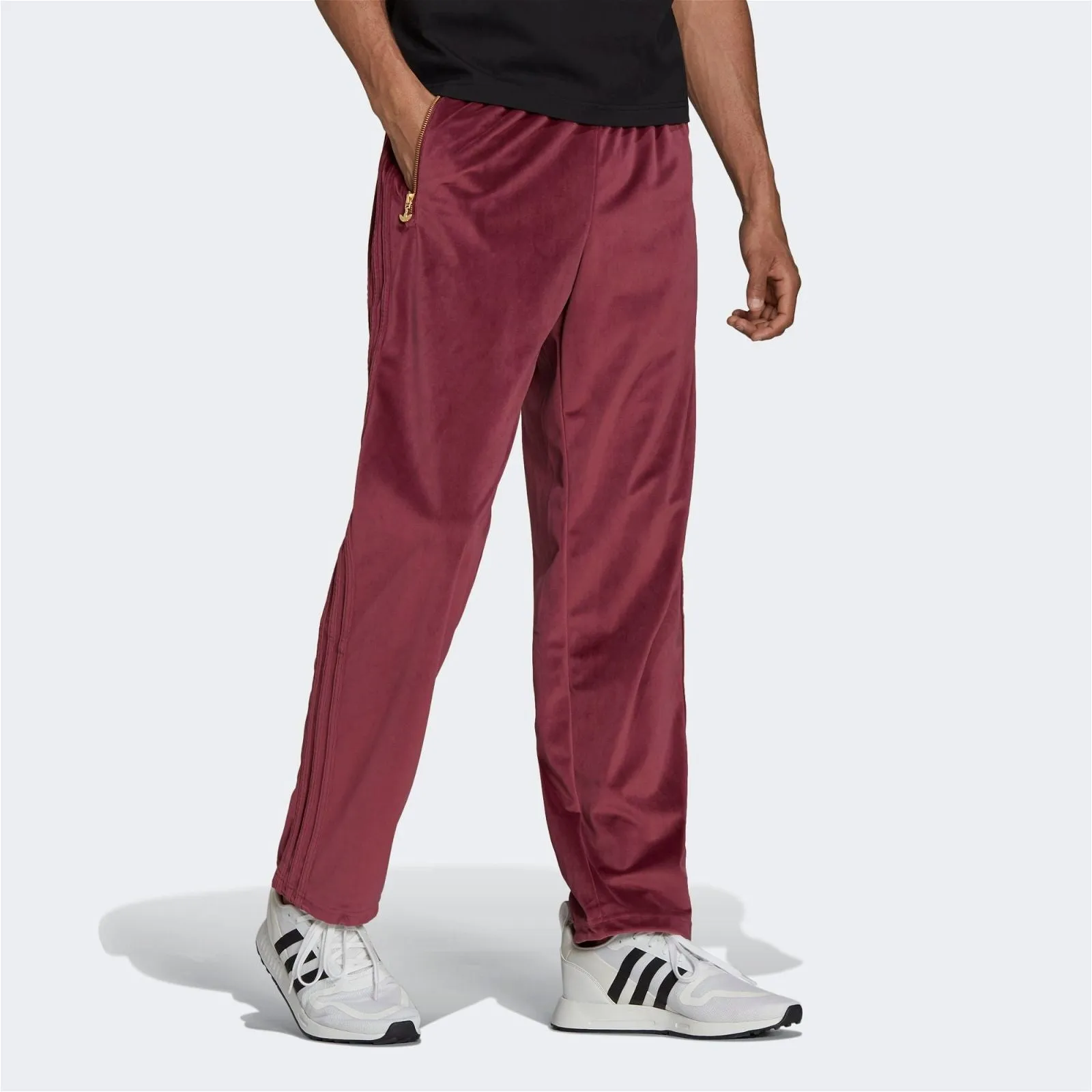 adidas Originals Adicolor Velour Firebird Track Pants - Victory Crimson