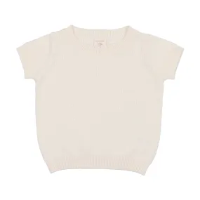 Analogie Knit Sweater Short Sleeve - Cream
