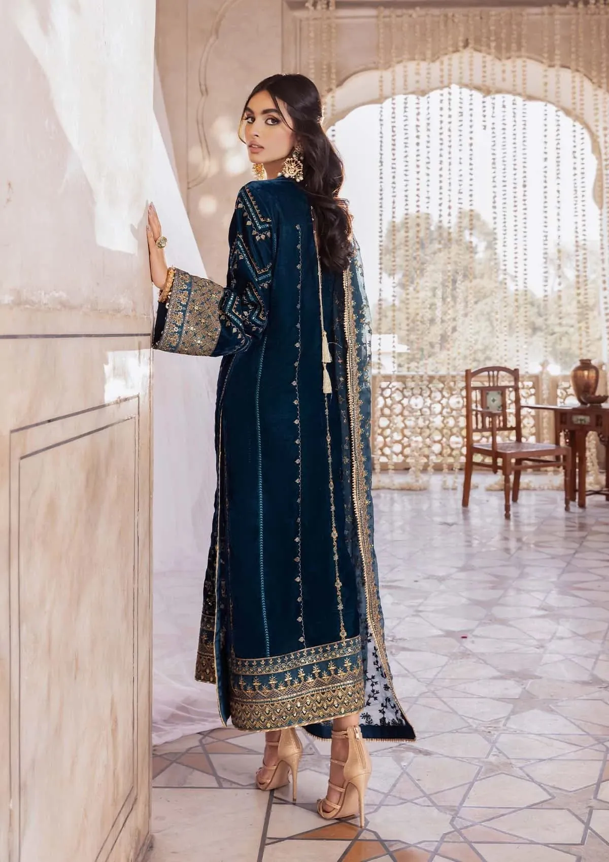 Baagh by Aik Atelier Unstitched 3 Piece Luxury Velvet Collection'2022-BV-01