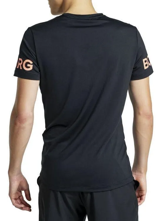 BJORN BORG TShirt Black with Orange