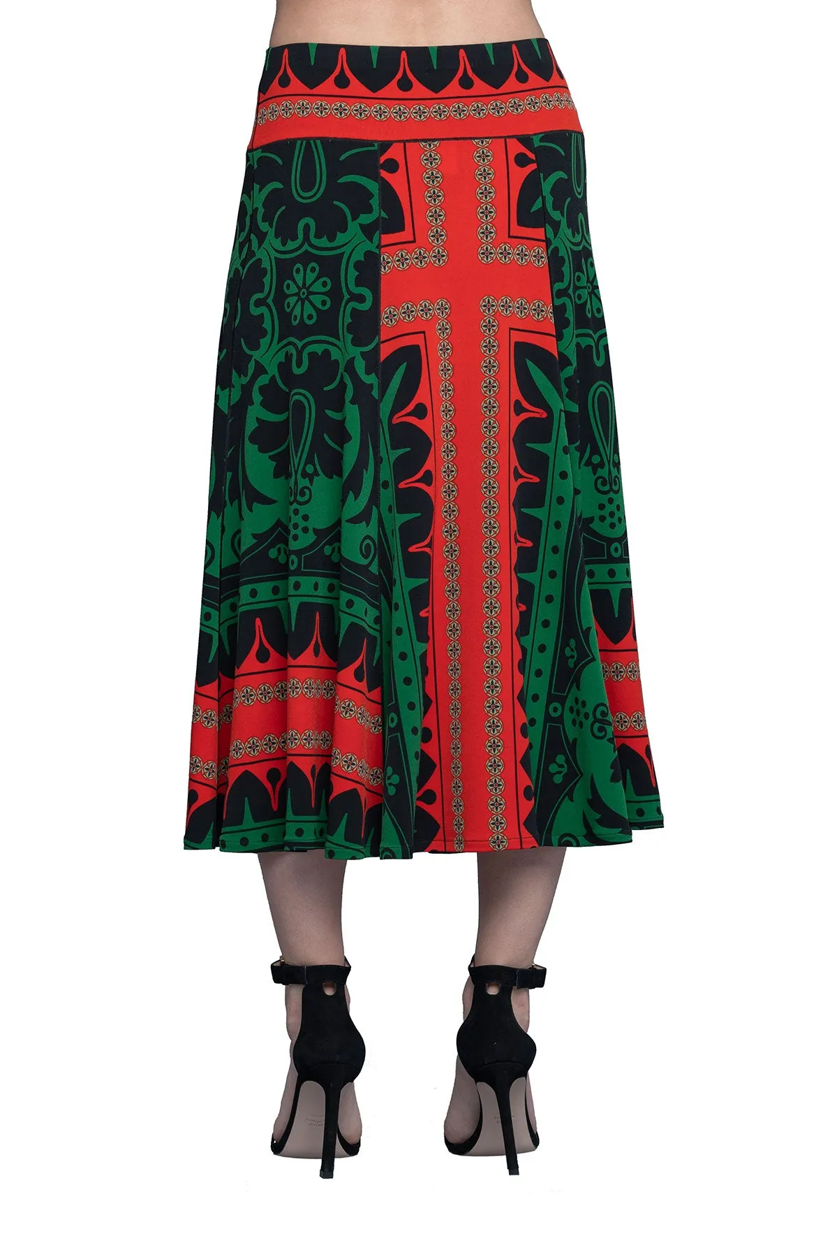 Boot Length Flair Skirt w/ Elastic Waistband
