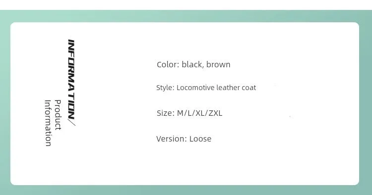 Boyue Leather Jacket Fall and Winter Fashion Street Motorcycle