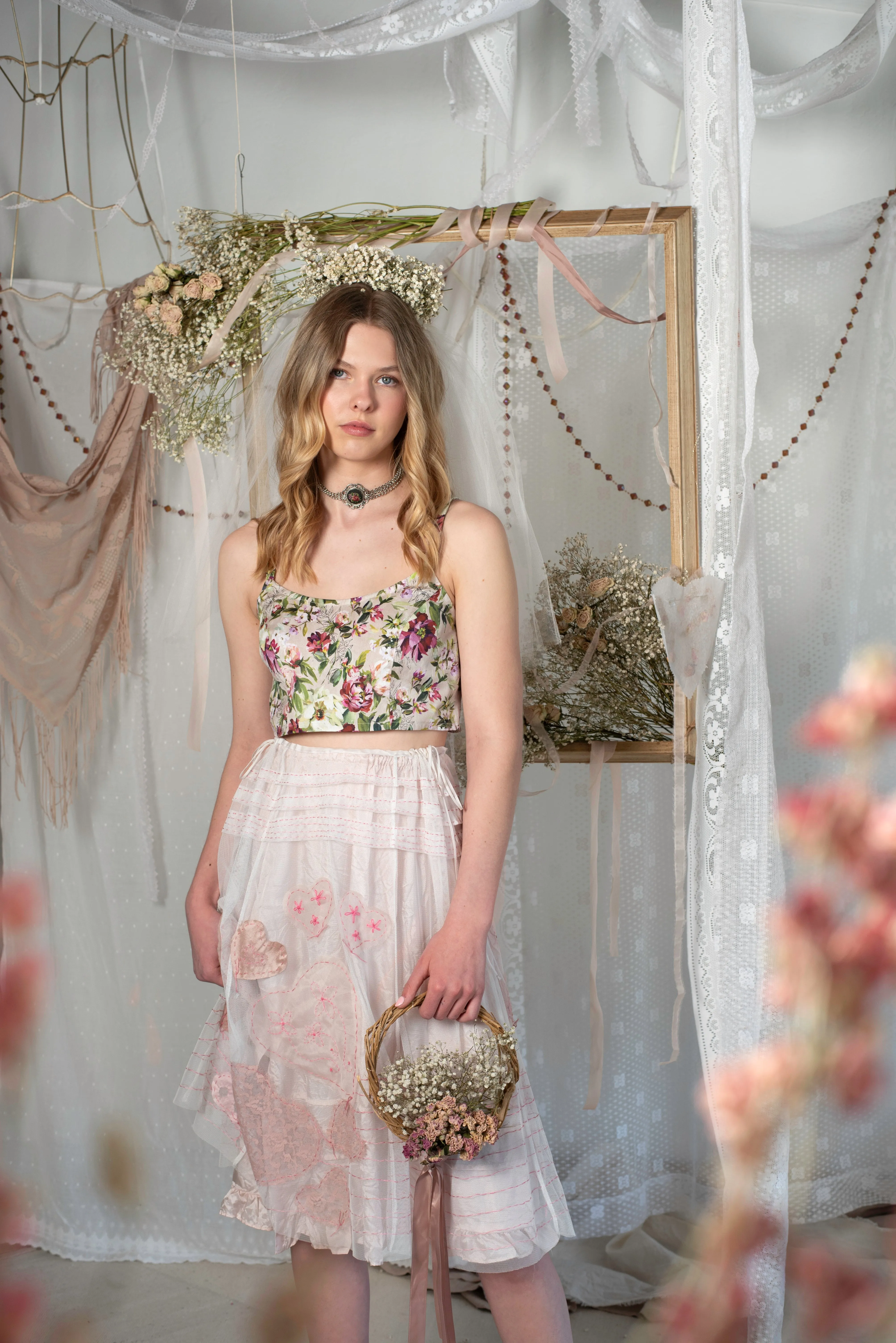 Bralette in Blooming Meadow Cotton Print - Limited Edition - Best Selling Item