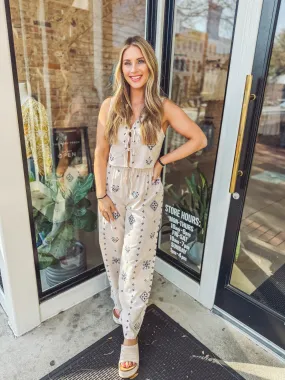 Brunch babe linen bottoms - set