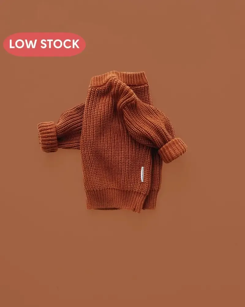 Chunky Knit Sweater | Rust