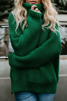 Chunky-knit Turtleneck Pullover Sweater