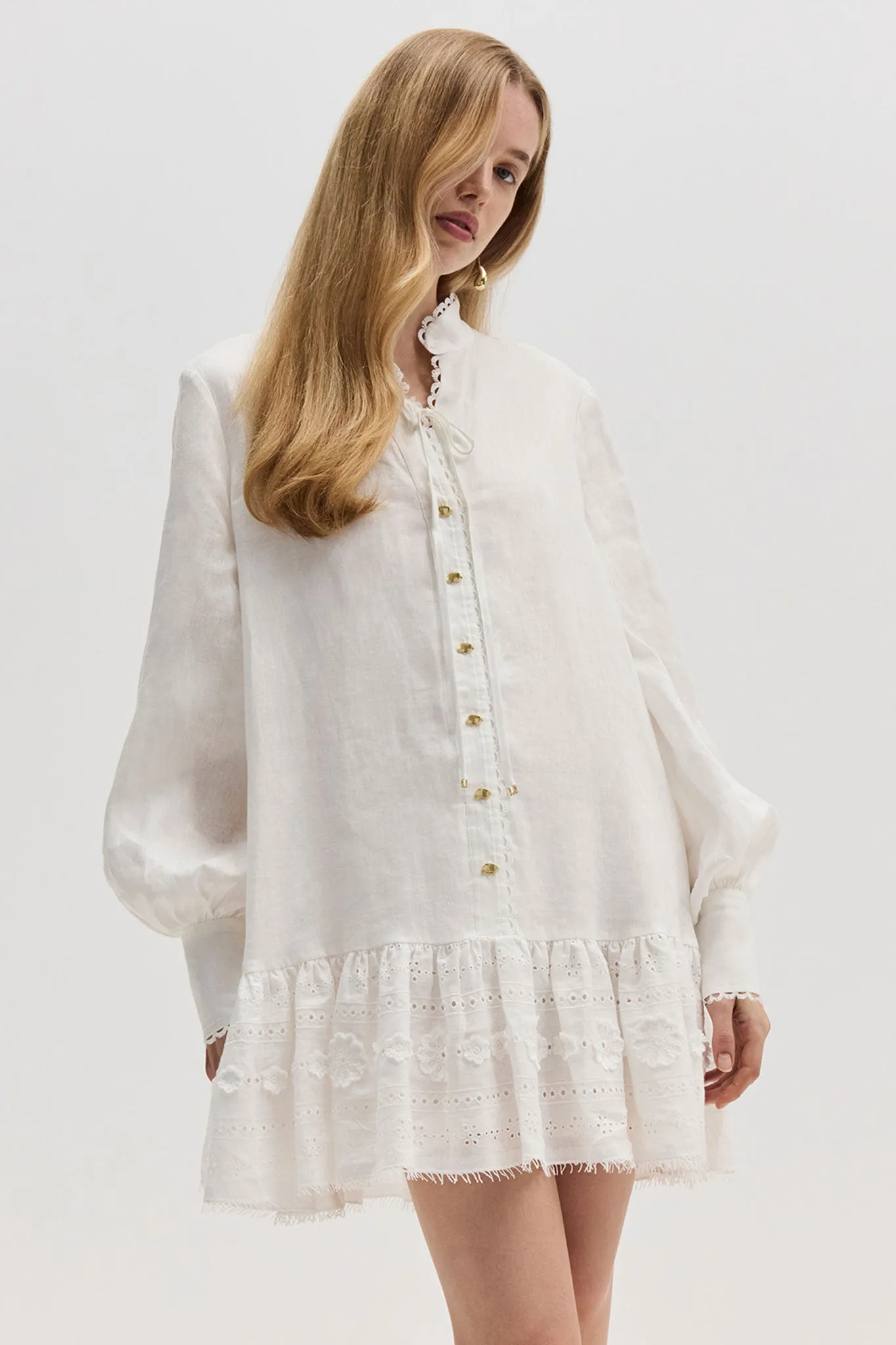 Cloud Embroidered Dress