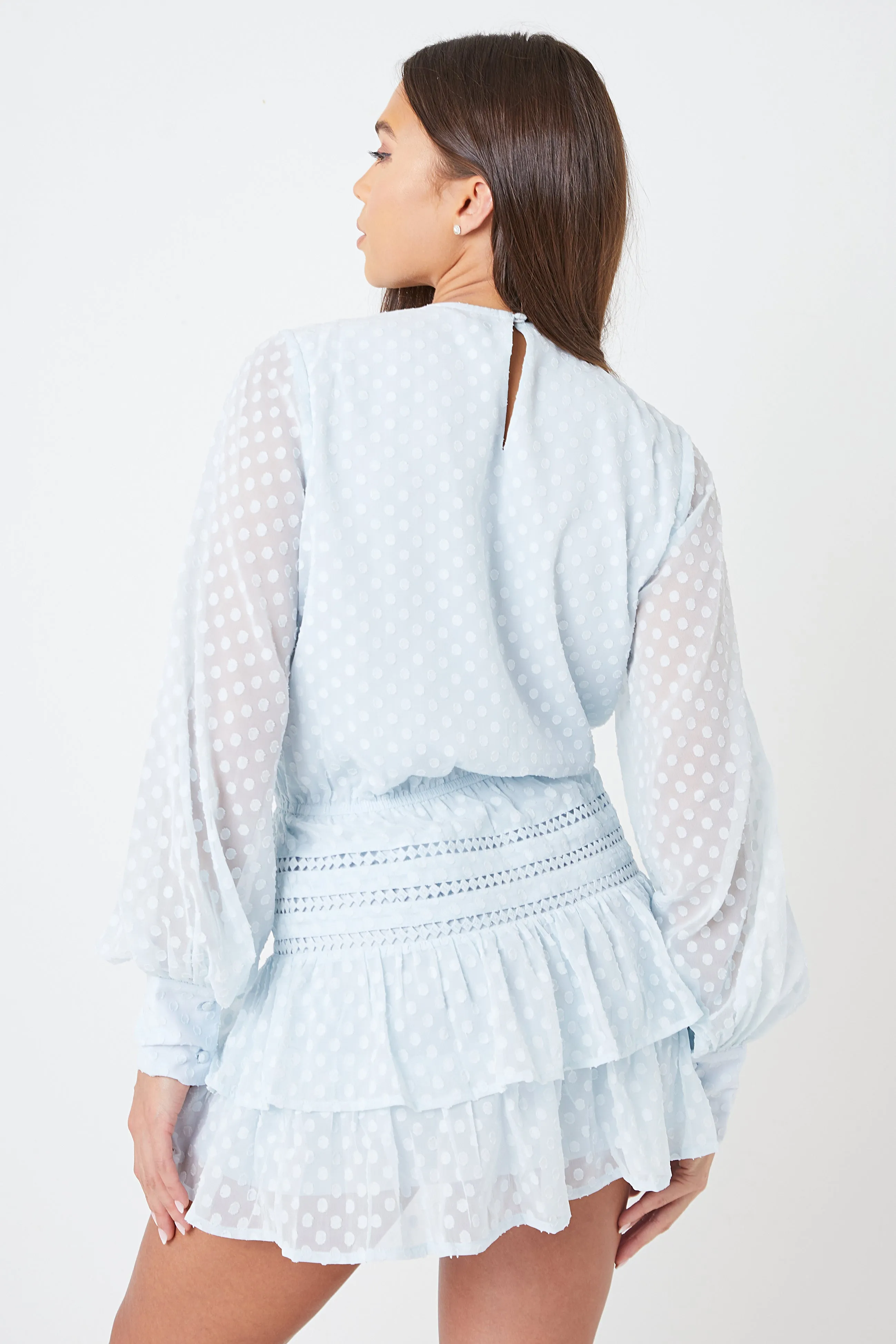Creea Embroidered Dress - Blue