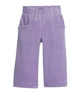 Cropped Palazzo Pants Lilac Velour