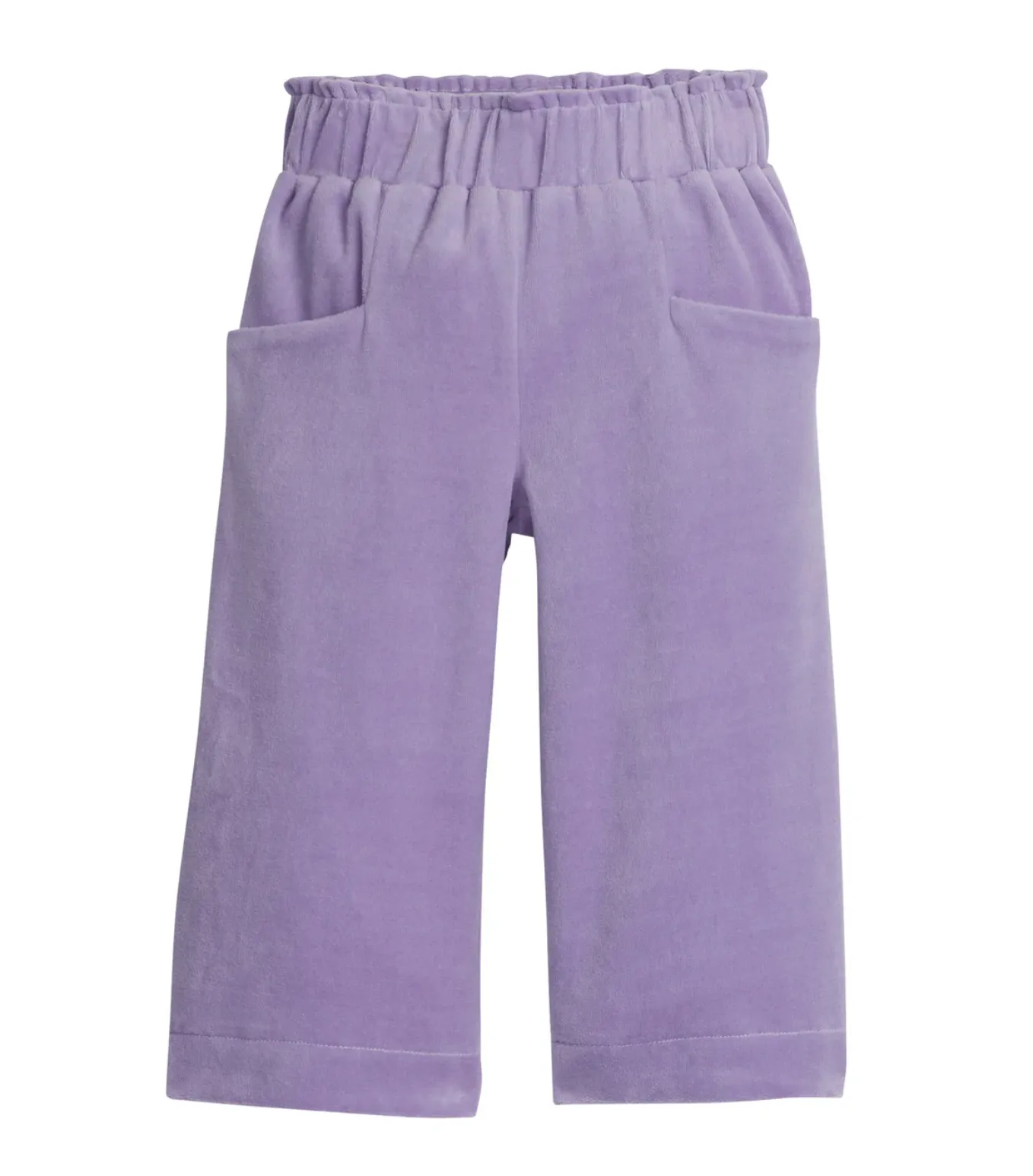 Cropped Palazzo Pants Lilac Velour