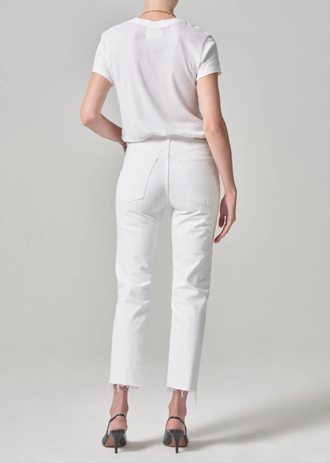 Daphne Crop High Rise Stovepipe 26.5" in Lucent