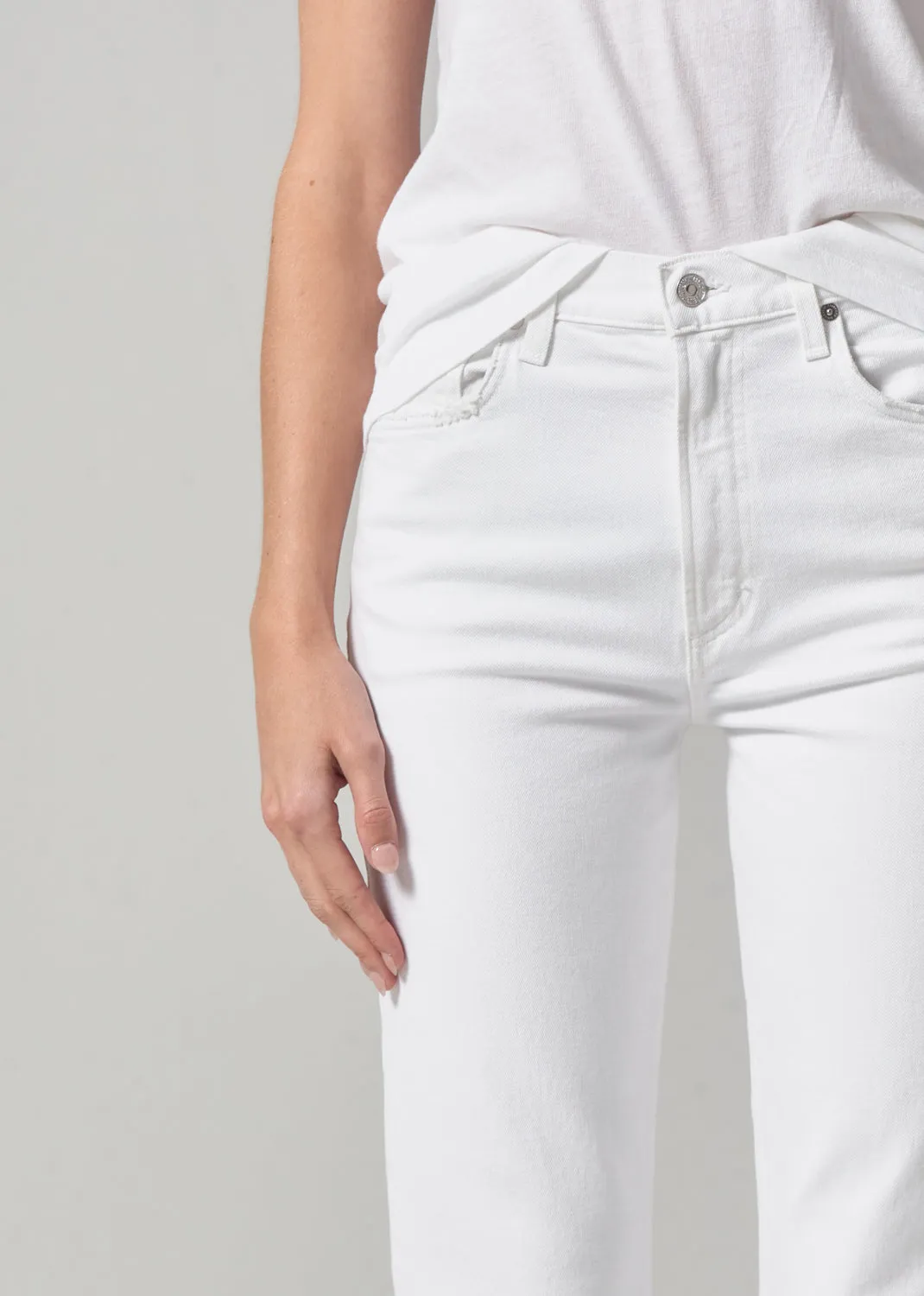 Daphne Crop High Rise Stovepipe 26.5" in Lucent