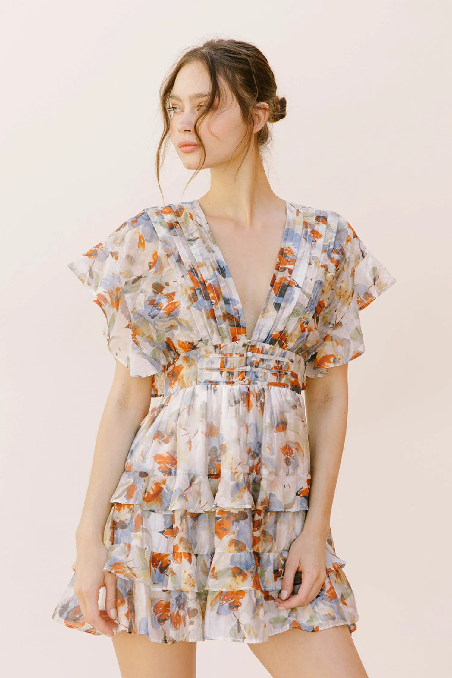 Deep V Shortie Dress