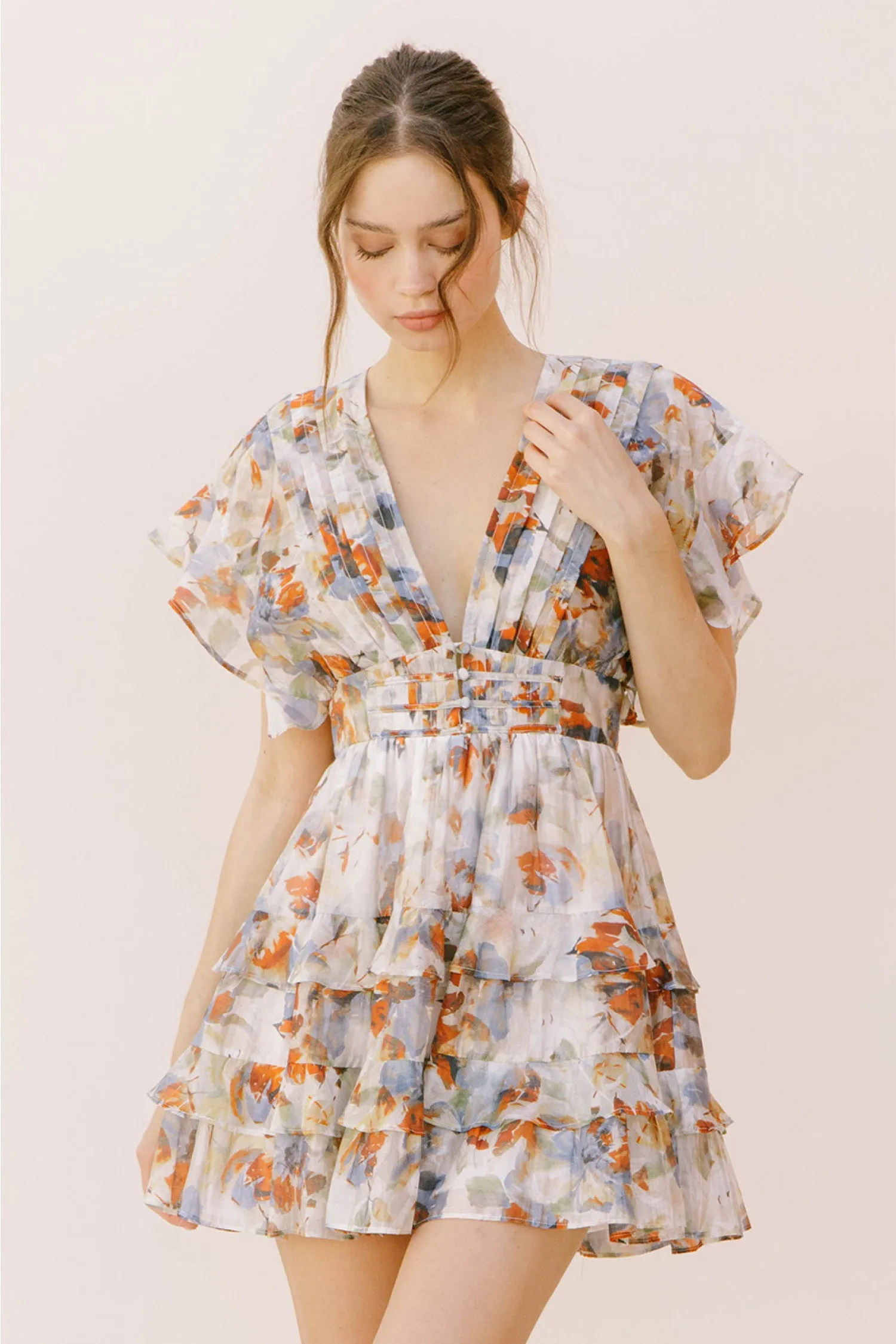 Deep V Shortie Dress