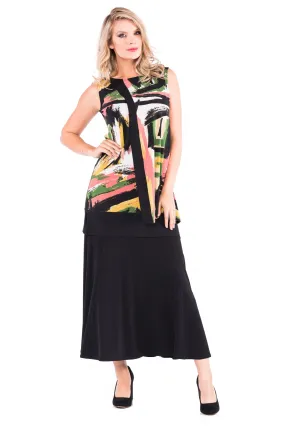 Double WB Side Panel Long Skirt
