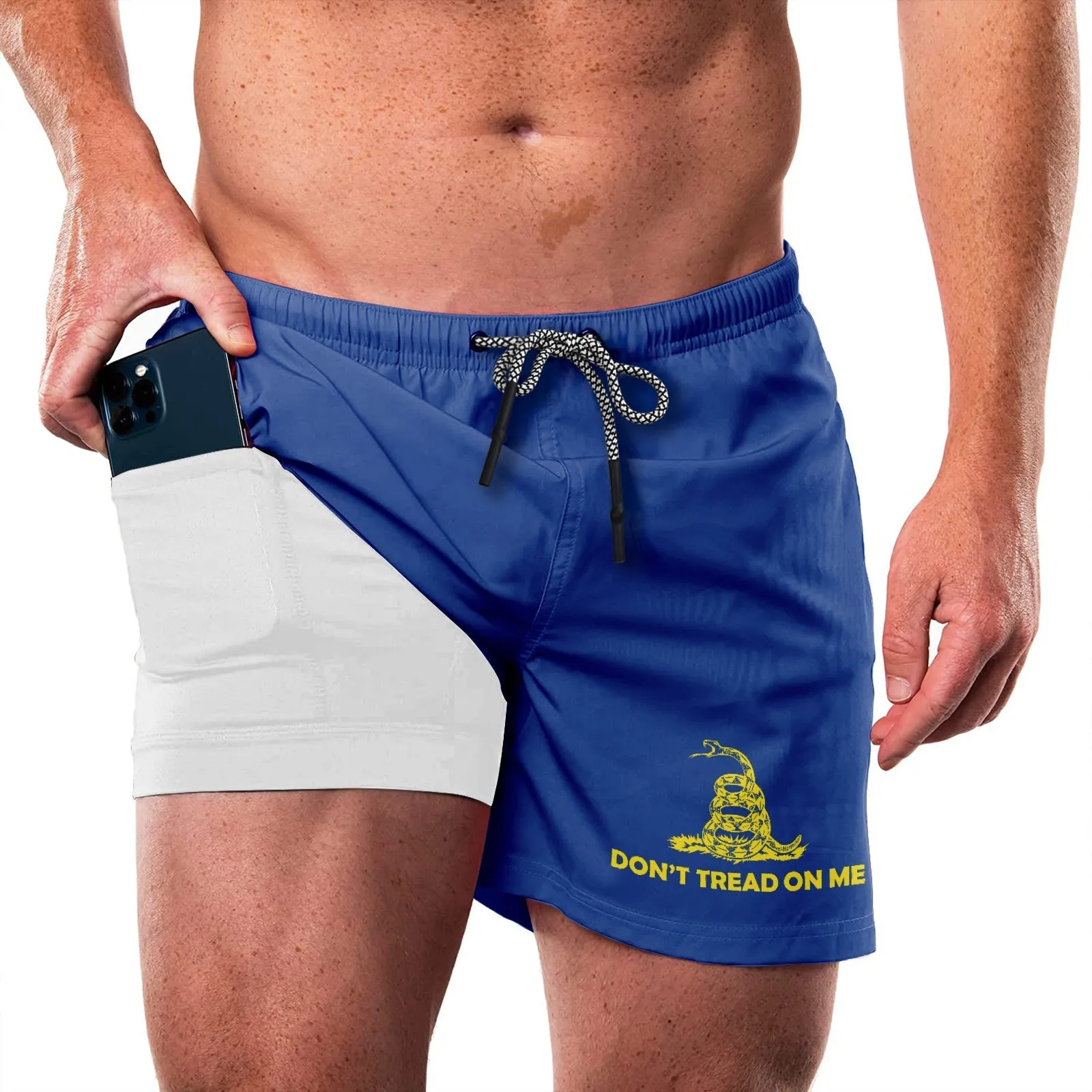DTOM QUICKDRY POCKET 2 IN 1 7'' INSEAM RUNNING SHORTS