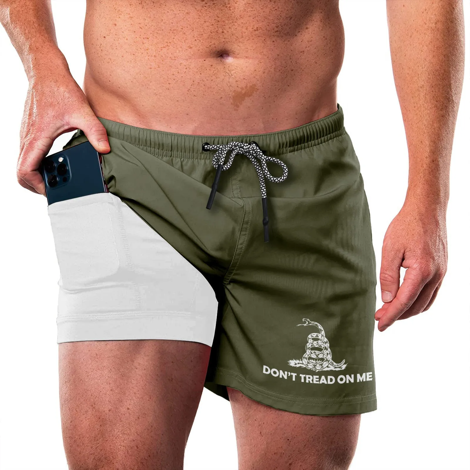 DTOM QUICKDRY POCKET 2 IN 1 7'' INSEAM RUNNING SHORTS