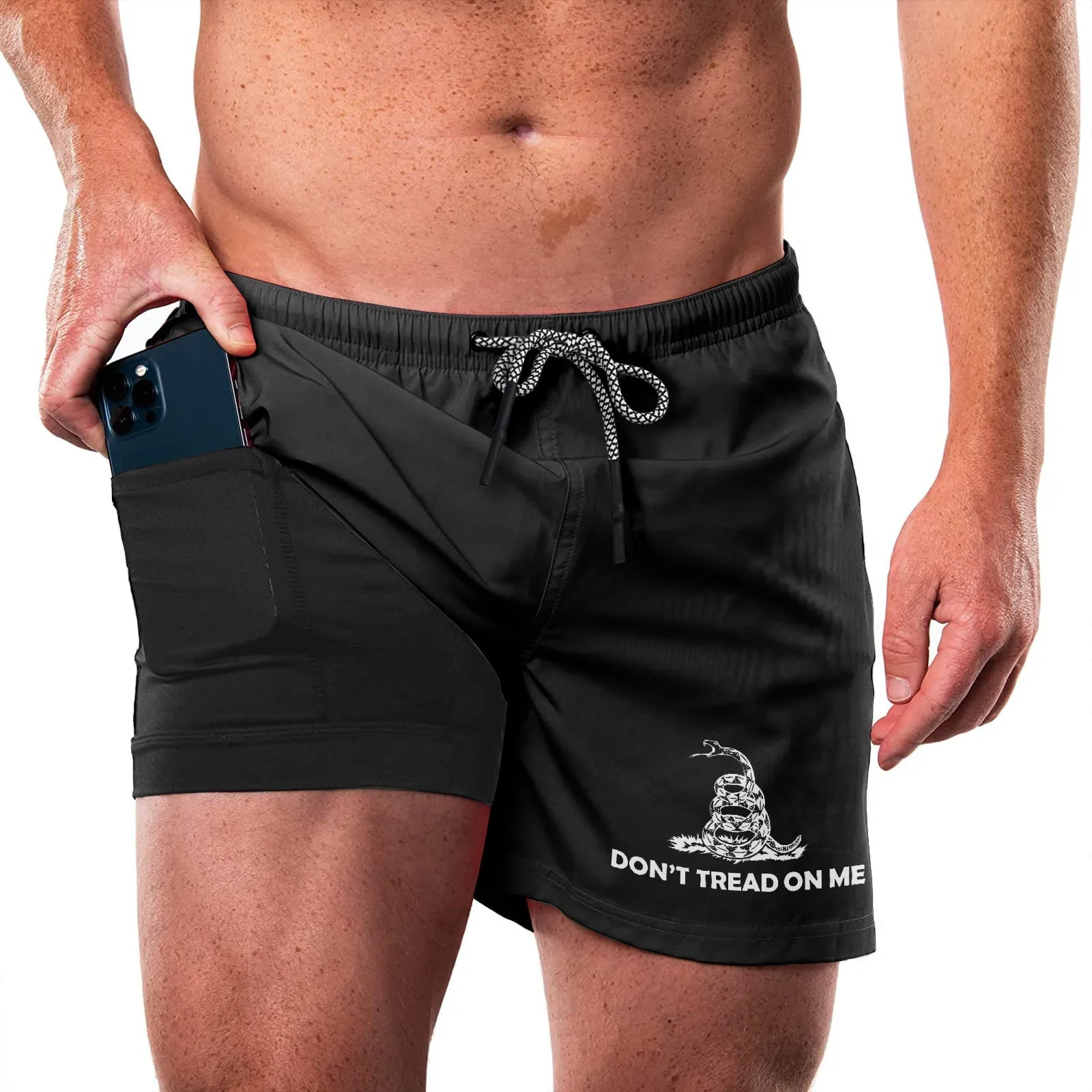 DTOM QUICKDRY POCKET 2 IN 1 7'' INSEAM RUNNING SHORTS