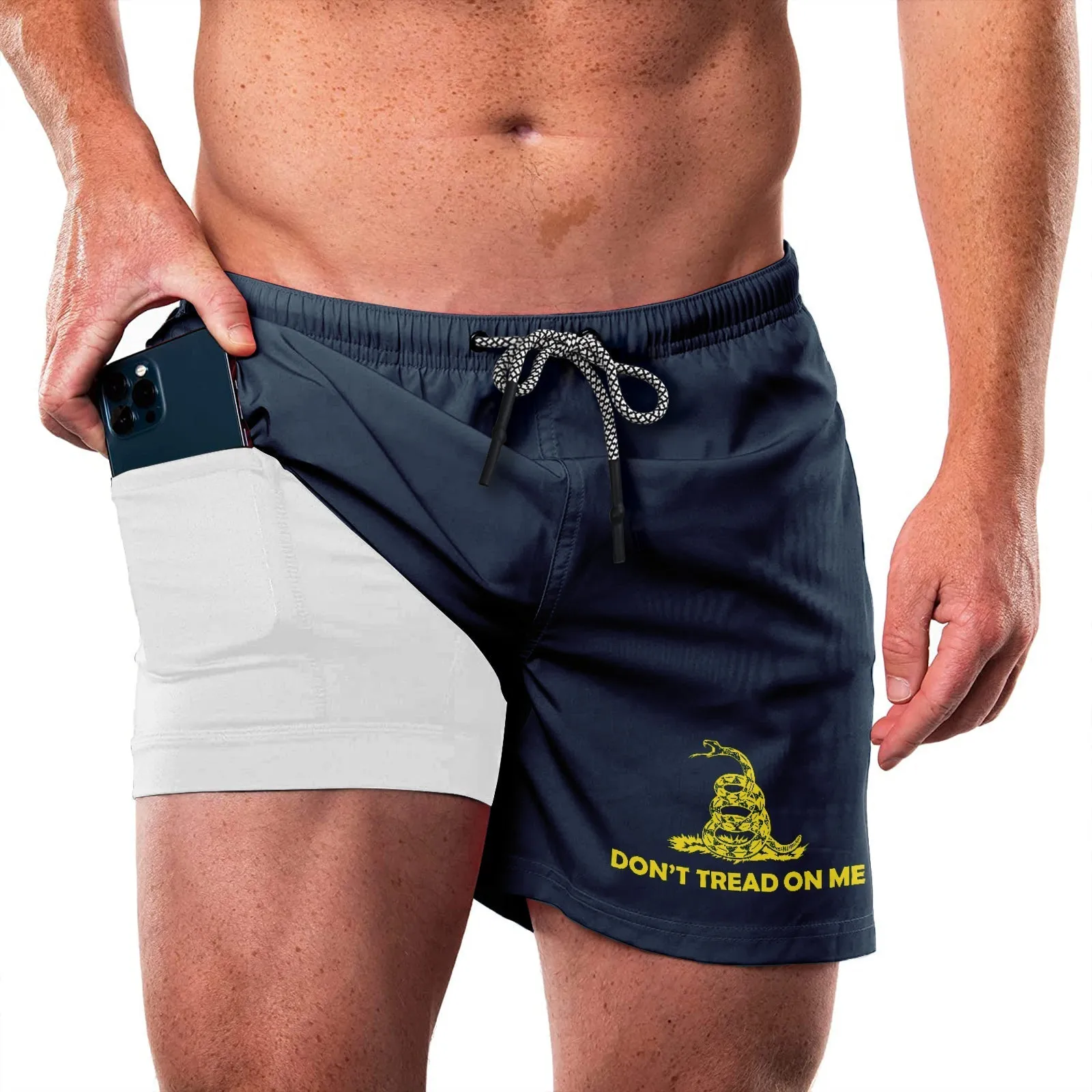 DTOM QUICKDRY POCKET 2 IN 1 7'' INSEAM RUNNING SHORTS