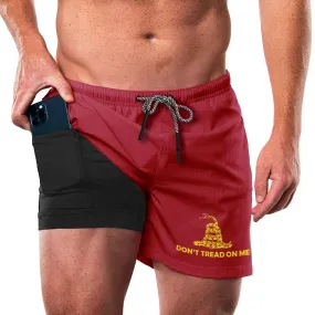 DTOM QUICKDRY POCKET 2 IN 1 7'' INSEAM RUNNING SHORTS