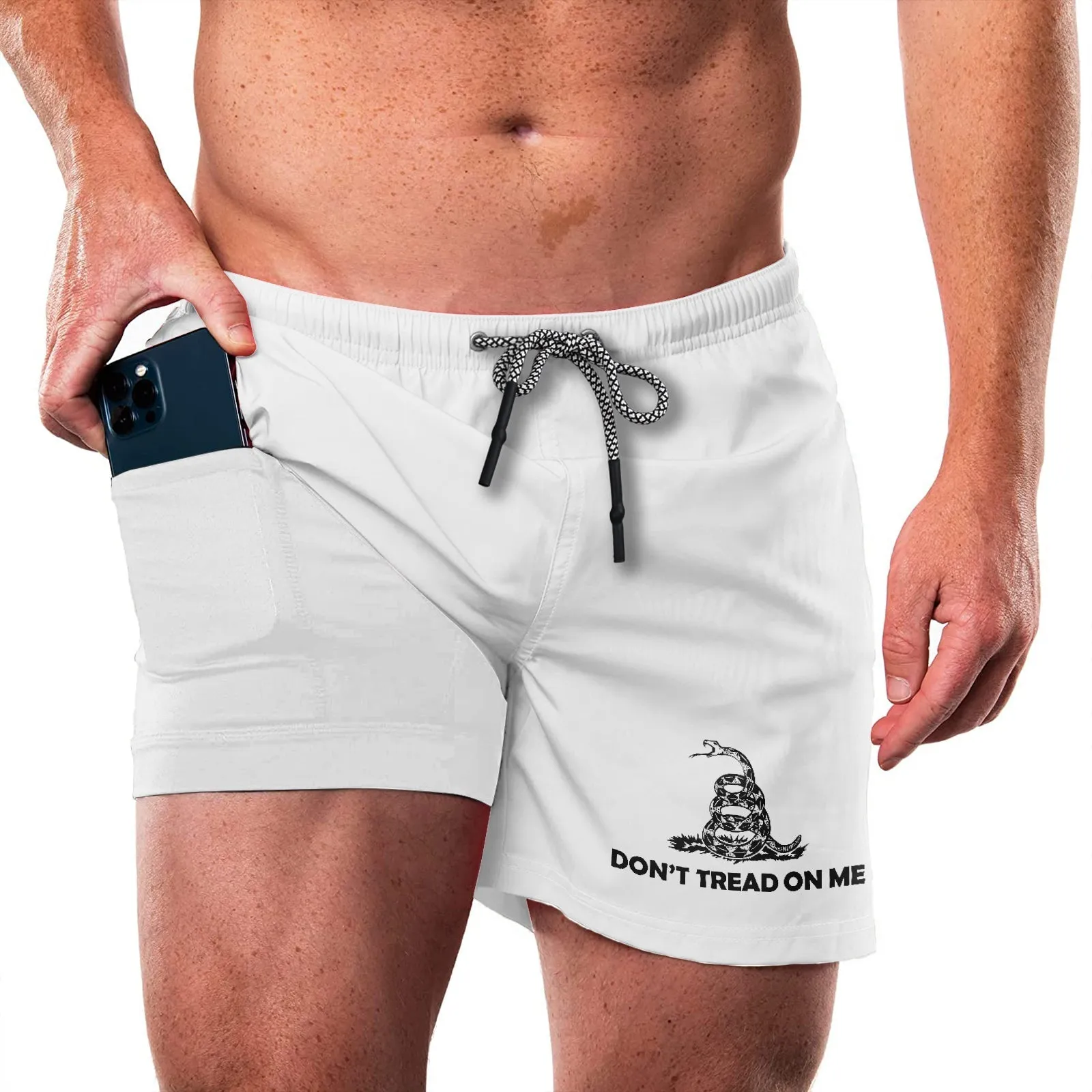 DTOM QUICKDRY POCKET 2 IN 1 7'' INSEAM RUNNING SHORTS