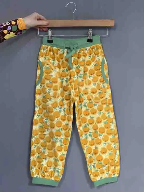 DUNS Baggy Pants - Oranges Yellow Velour