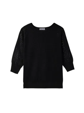 Embellished Sleeve Pullover