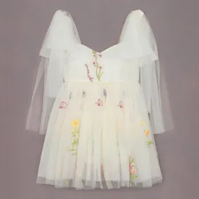 Enchanted Angel Dress - Embroidered Ivory Tulle