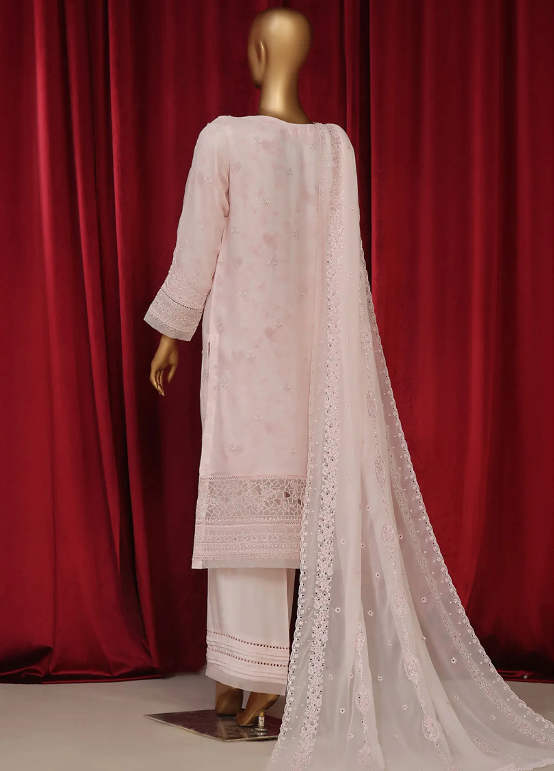 Fasaane By HZ Textile Embroidered Chiffon 3 Piece Stitched Suit HZ24F HZK-196-PWPK