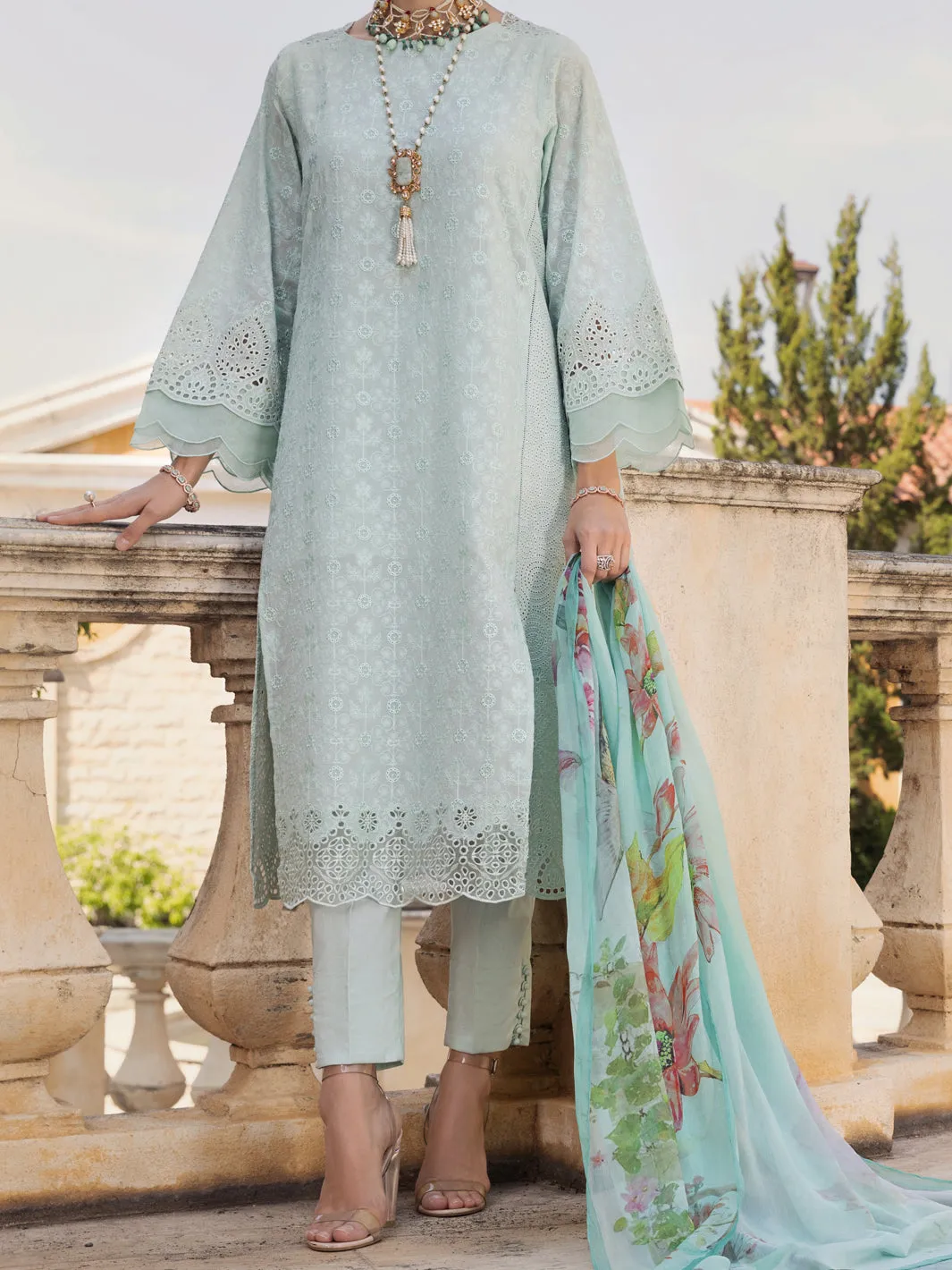 Ferozi Schiffli Lawn 3 Piece Stitched - ALP-3PS-1586