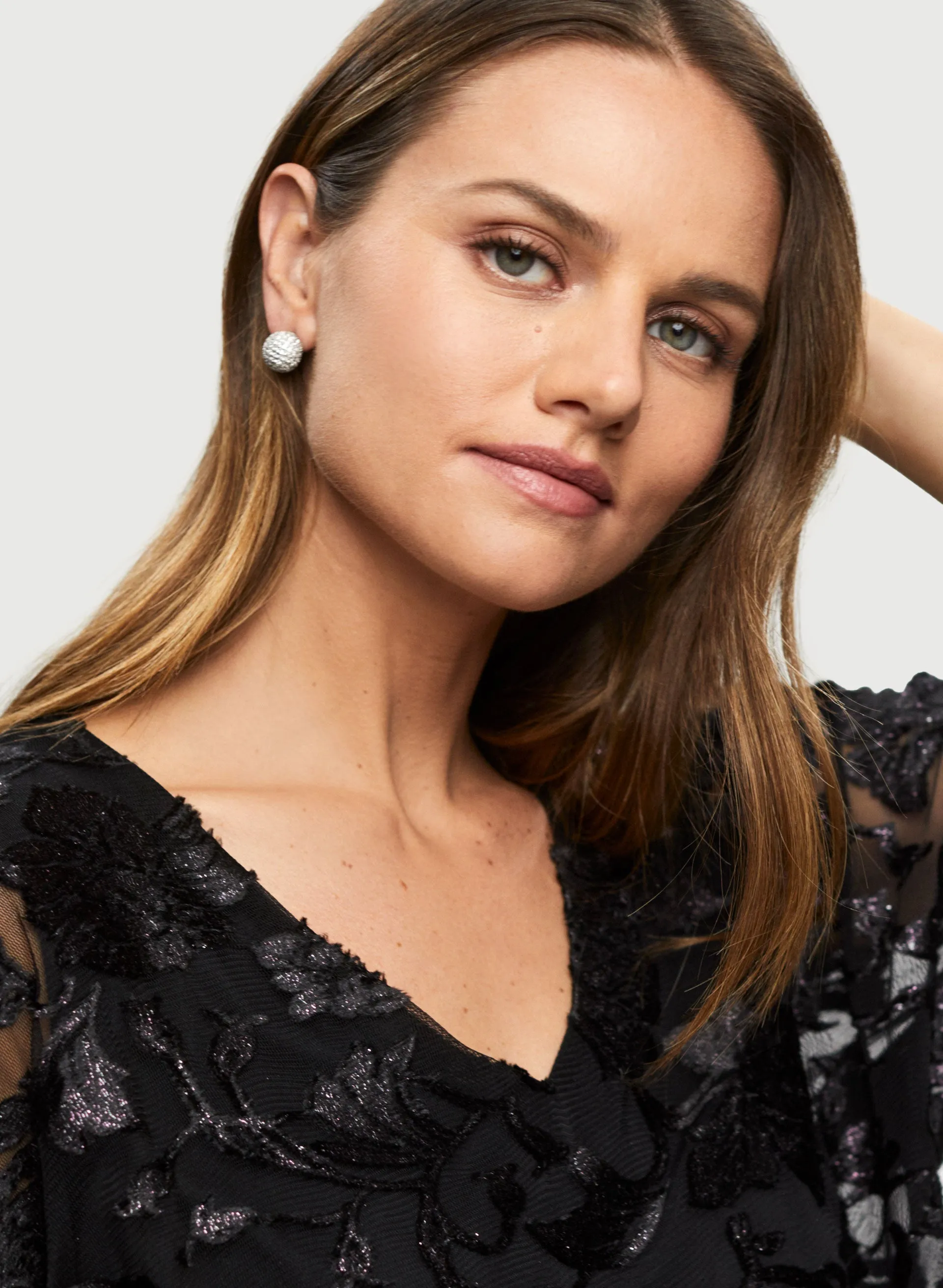 Floral Burnout Velour Top