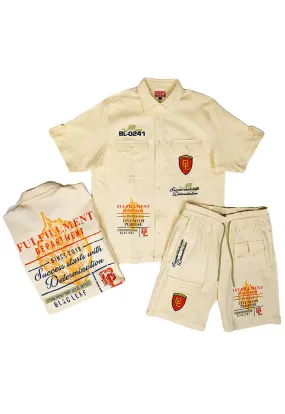 Fulfillment Dept. Button Up Shirt , and Utility Shorts Big & Tall Bundle