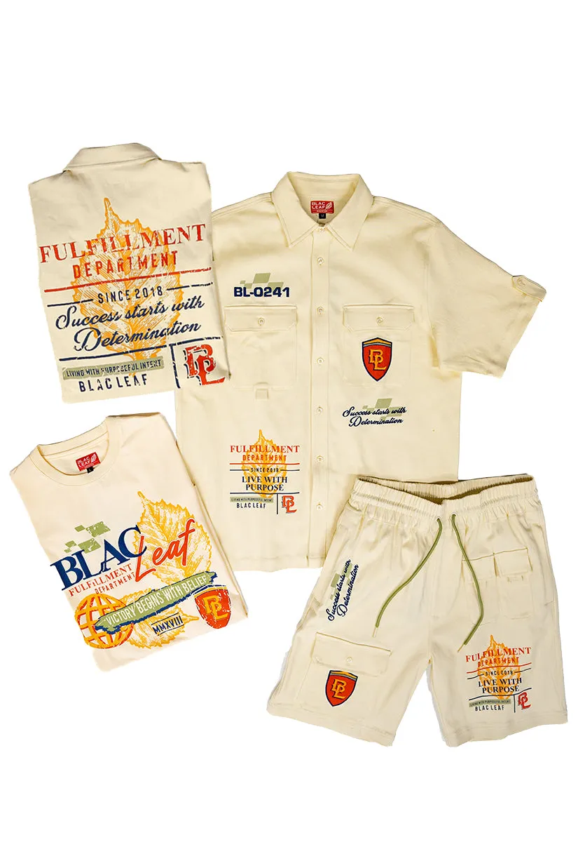 Fulfillment Dept. Button Up Shirt and Victory Begins Shirt Bundle