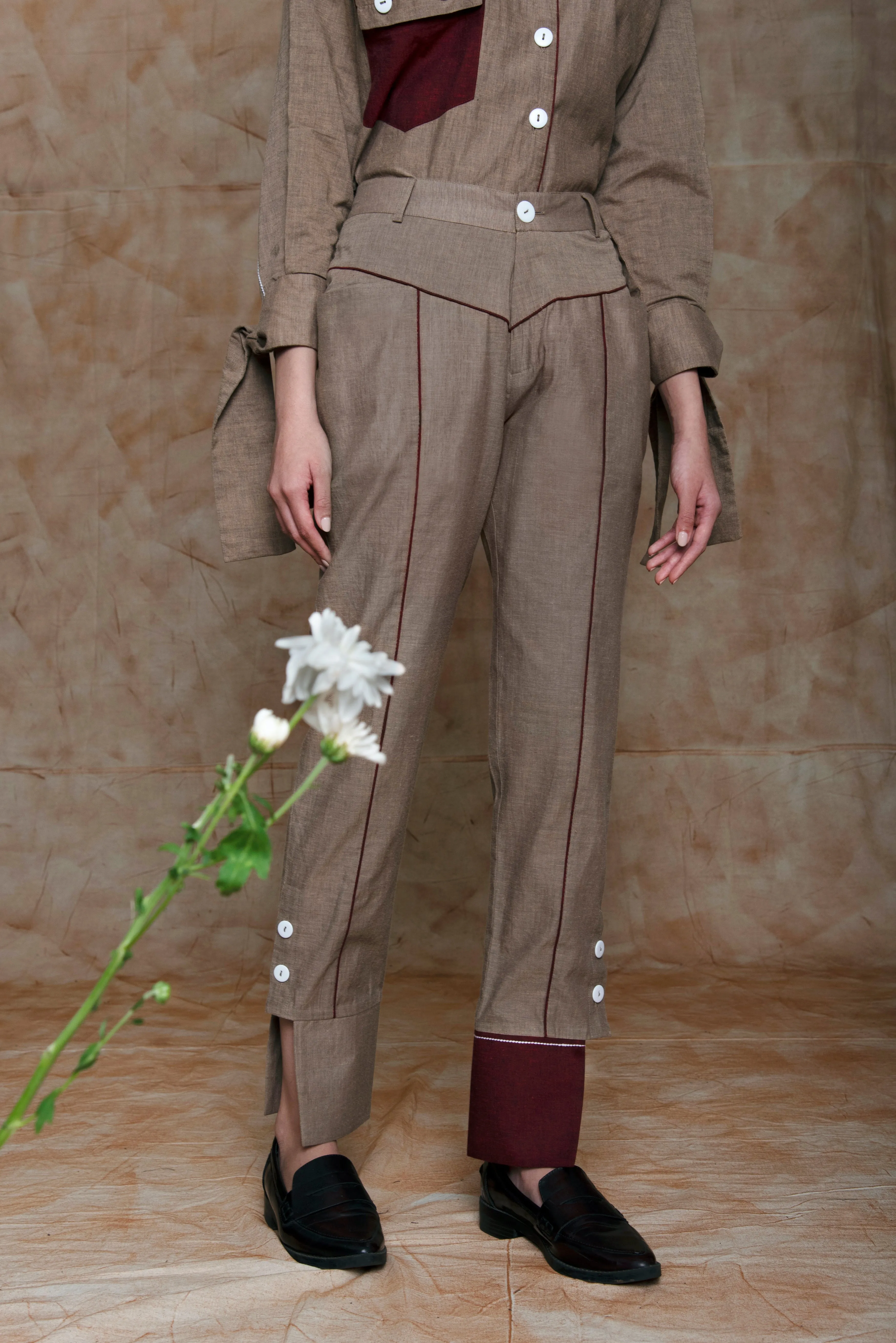 Grey Cuff Pants