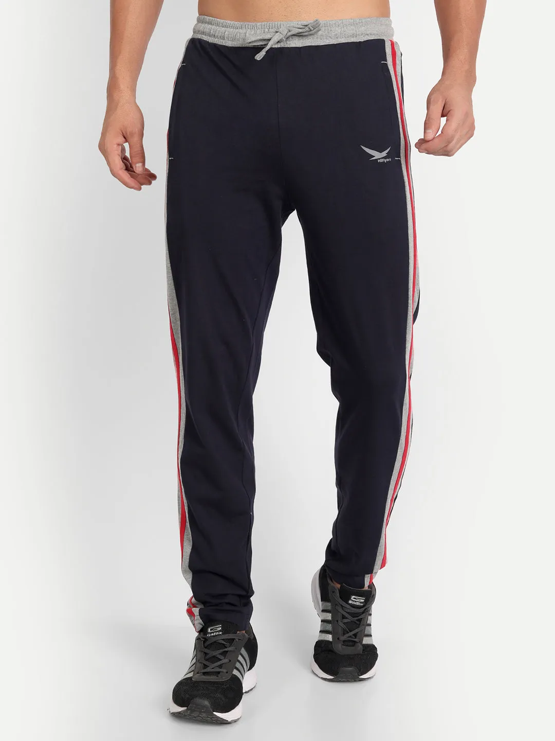 HiFlyers Men Side Striped Details Navy Blue Trackpants