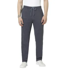 Hiflyers Mens Anthra-Blue Regular Fit Solid Cotton Blend Trackpant/Jogger