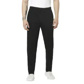 Hiflyers Mens Black Regular Fit Solid Cotton Blend Trackpant/Jogger