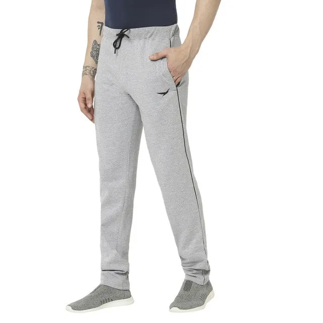 Hiflyers Mens Grey Slim Fit Solid Cotton Fleece Winter Trackpant/Joggger