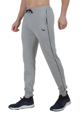 Hiflyers Mens Grey Slim Fit Solid Terry Joggers