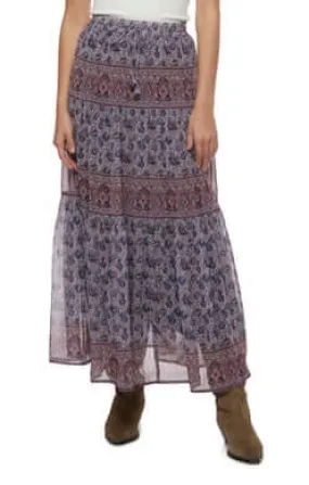 Hollins Drawstring Floral Maxi Skirt