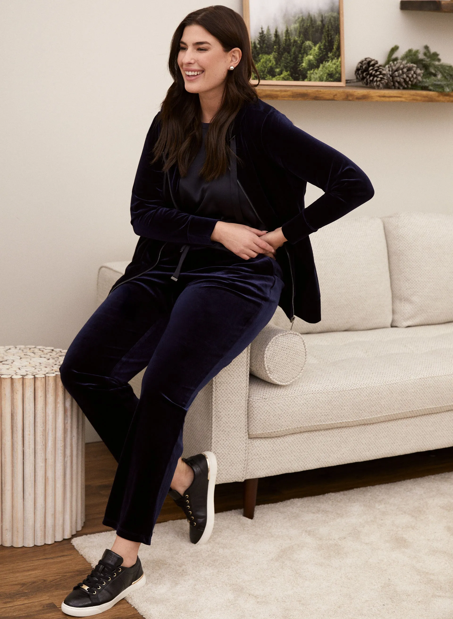 Hooded Velour Top