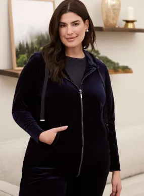 Hooded Velour Top