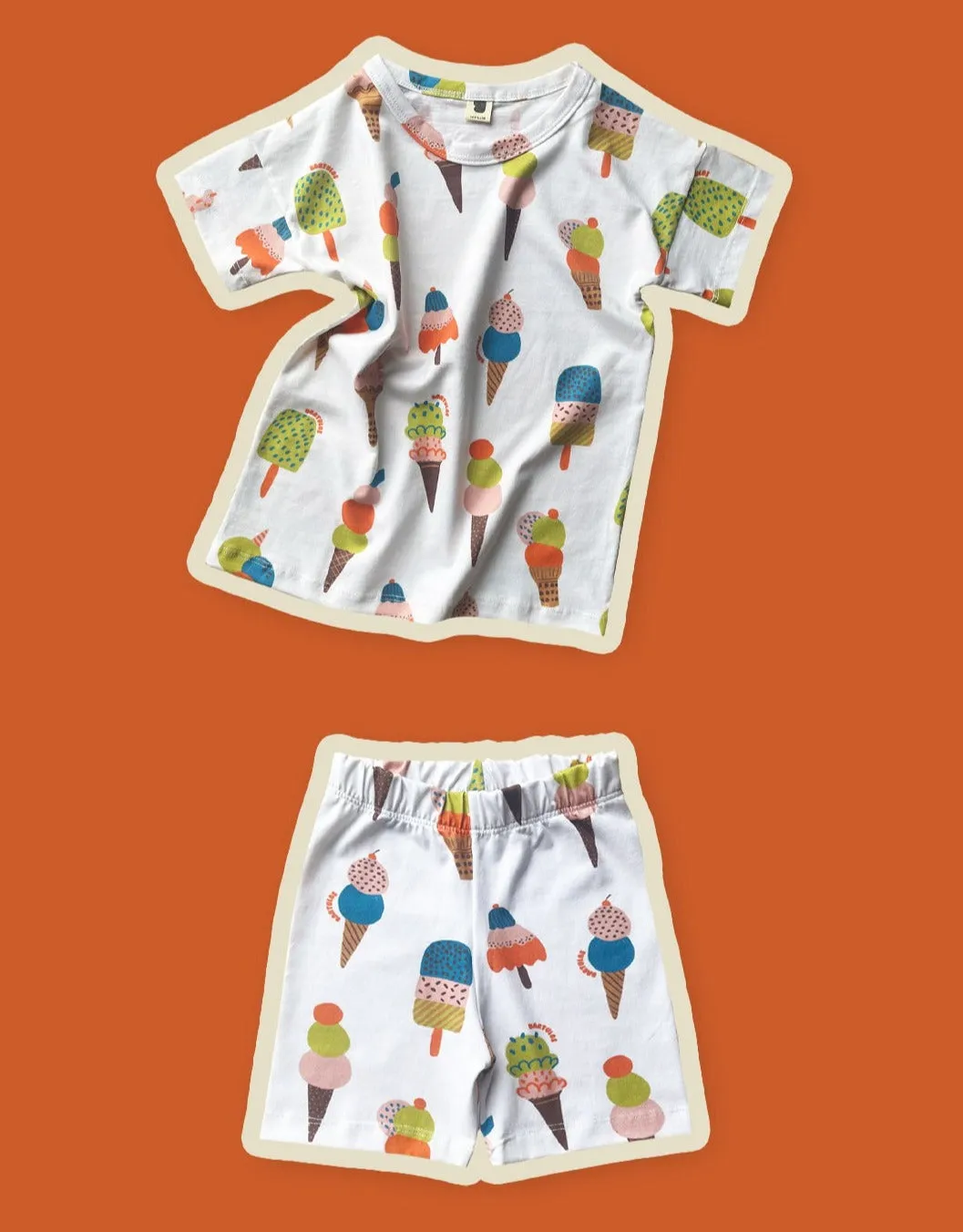 Ice Cream Print Bike Shorts