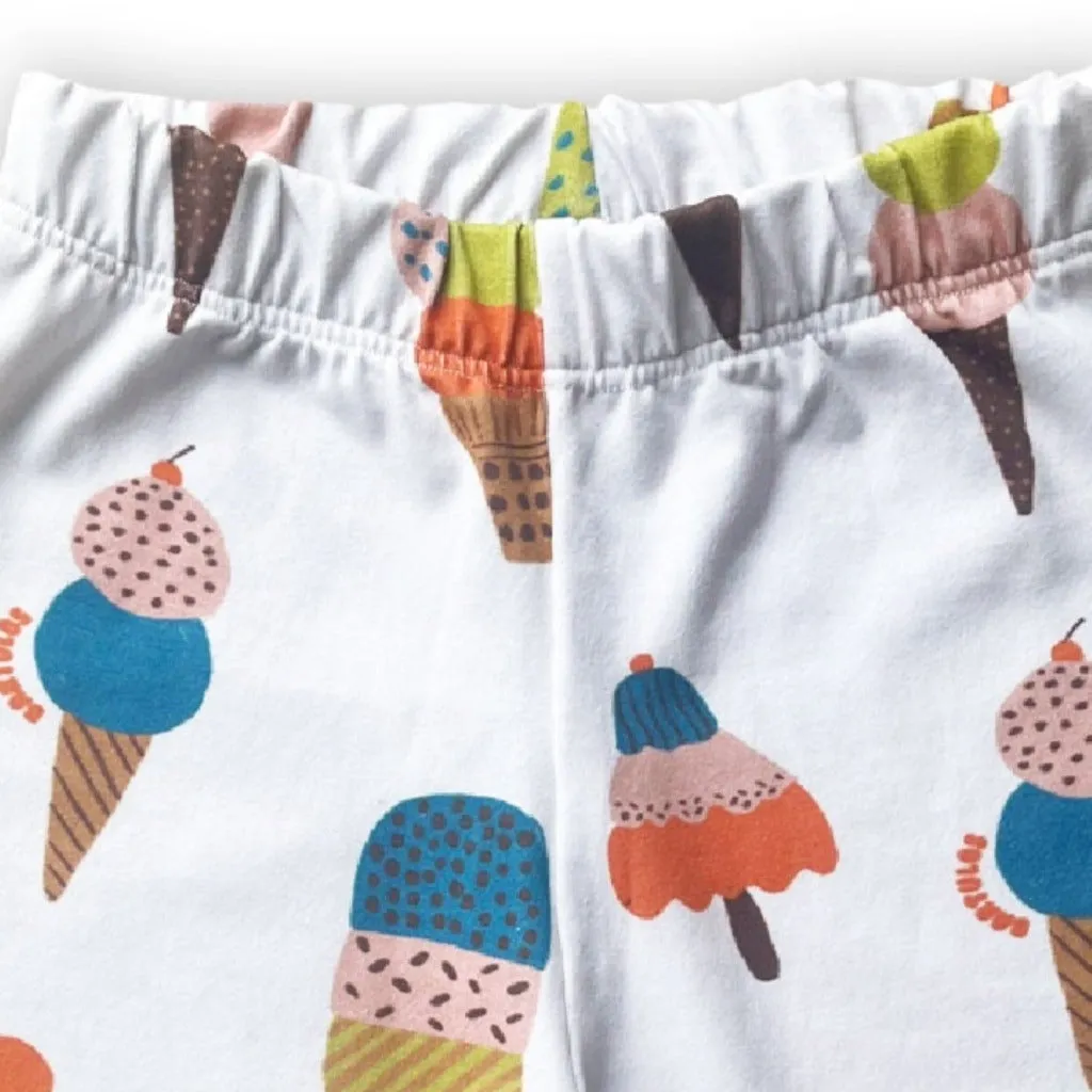 Ice Cream Print Bike Shorts
