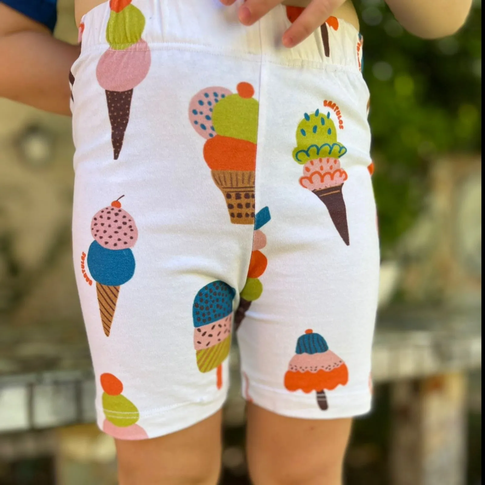 Ice Cream Print Bike Shorts
