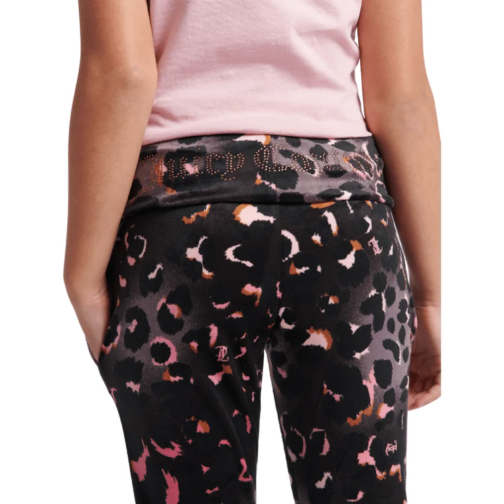 Juicy Couture Velour Leopard Print Zip Thru Tracksuit Junior