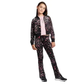 Juicy Couture Velour Leopard Print Zip Thru Tracksuit Junior